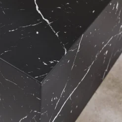 Mesa de centro cuadrada con efecto mármol, set de 2