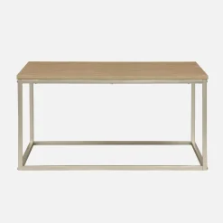 Mesa de centro de efecto madera con dibujo de espiga