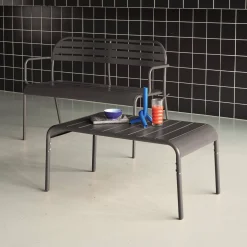 Mesa de centro de jardín bistró de acero, 90cm