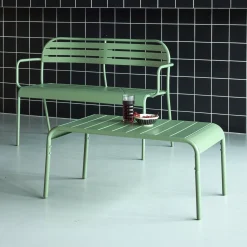 Mesa de centro de jardín bistró de acero, 90cm