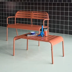 Mesa de centro de jardín bistró de acero, 90cm