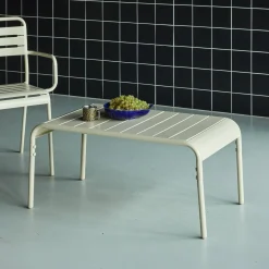 Mesa de centro de jardín bistró de acero, 90cm