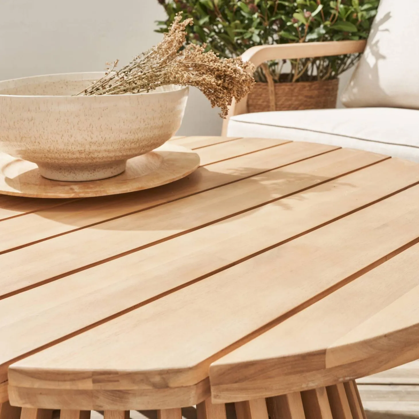 Mesa de centro de jardín de madera