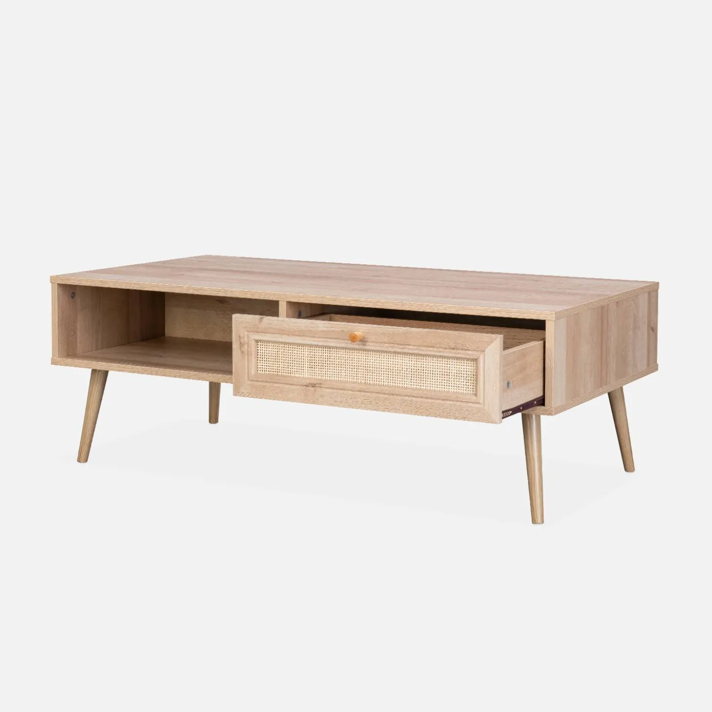 Mesa de centro estilo escandinavo de caña