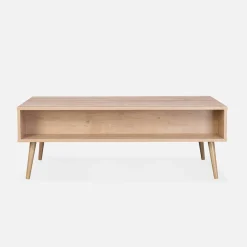 Mesa de centro estilo escandinavo de caña