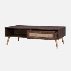 Mesa de centro estilo escandinavo de caña