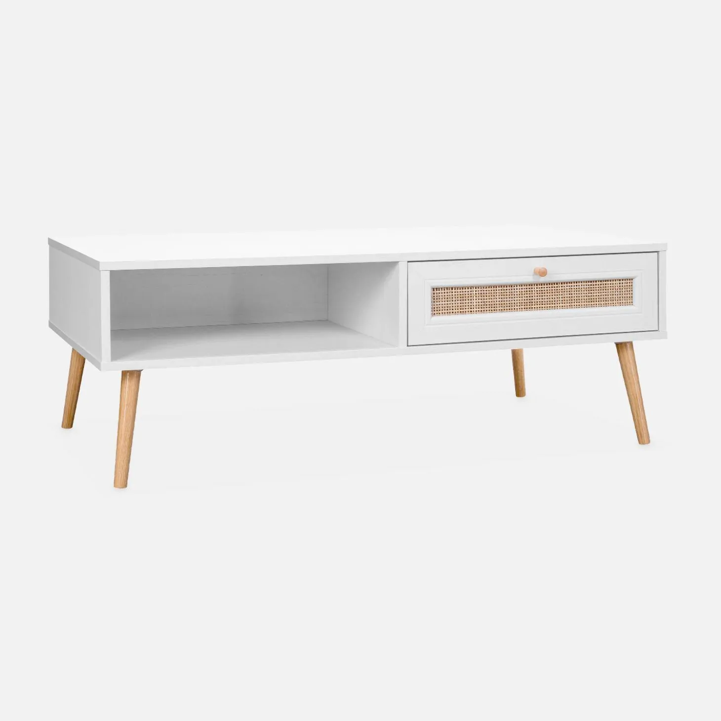 Mesa de centro estilo escandinavo de caña