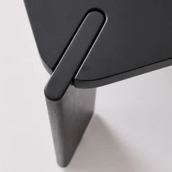 Mesa de centro exótica cuadrada de madera maciza