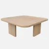 Mesa de centro para jardín cuadrada de madera de acacia, 70cm