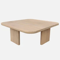 Mesa de centro para jardín cuadrada de madera de acacia, 70cm