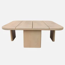 Mesa de centro para jardín cuadrada de madera de acacia, 70cm