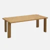 Mesa de centro vintage rectangular decorada con efecto de madera en espiga