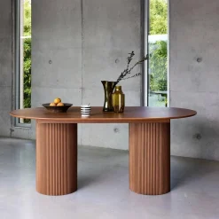 Mesa de comedor con efecto de madera con 4-6 plazas, 180cm
