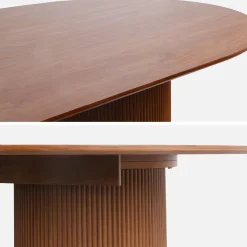 Mesa de comedor con efecto de madera con 4-6 plazas, 180cm
