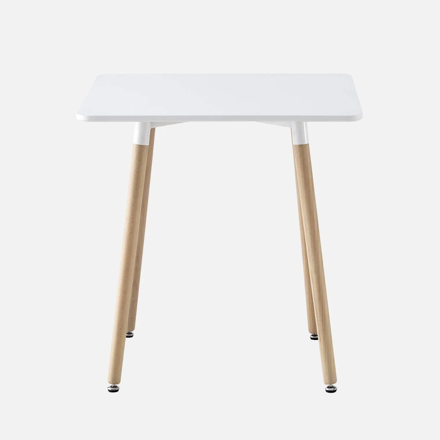 Mesa de comedor cuadrada de MDF y madera de haya, 70cm