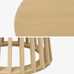 Mesa de comedor efecto madera de 4 plazas