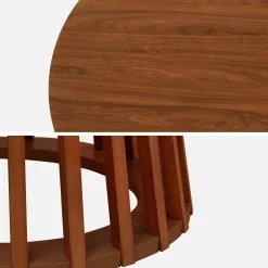 Mesa de comedor efecto madera de 4 plazas