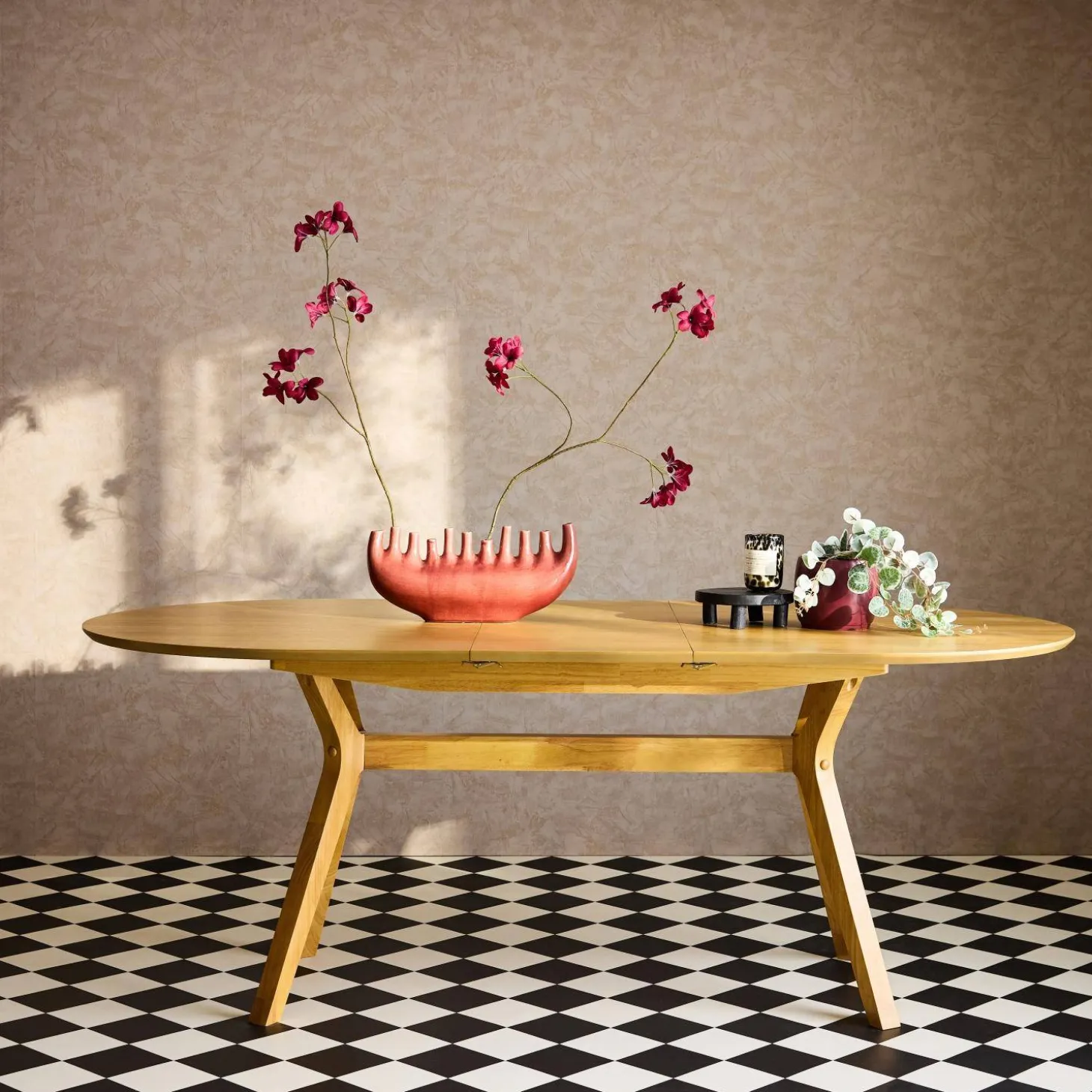 Mesa de comedor extensible para 6-8 personas, 160-200cm