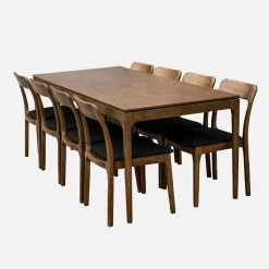 Mesa de comedor hevea y fresno, 8 plazas