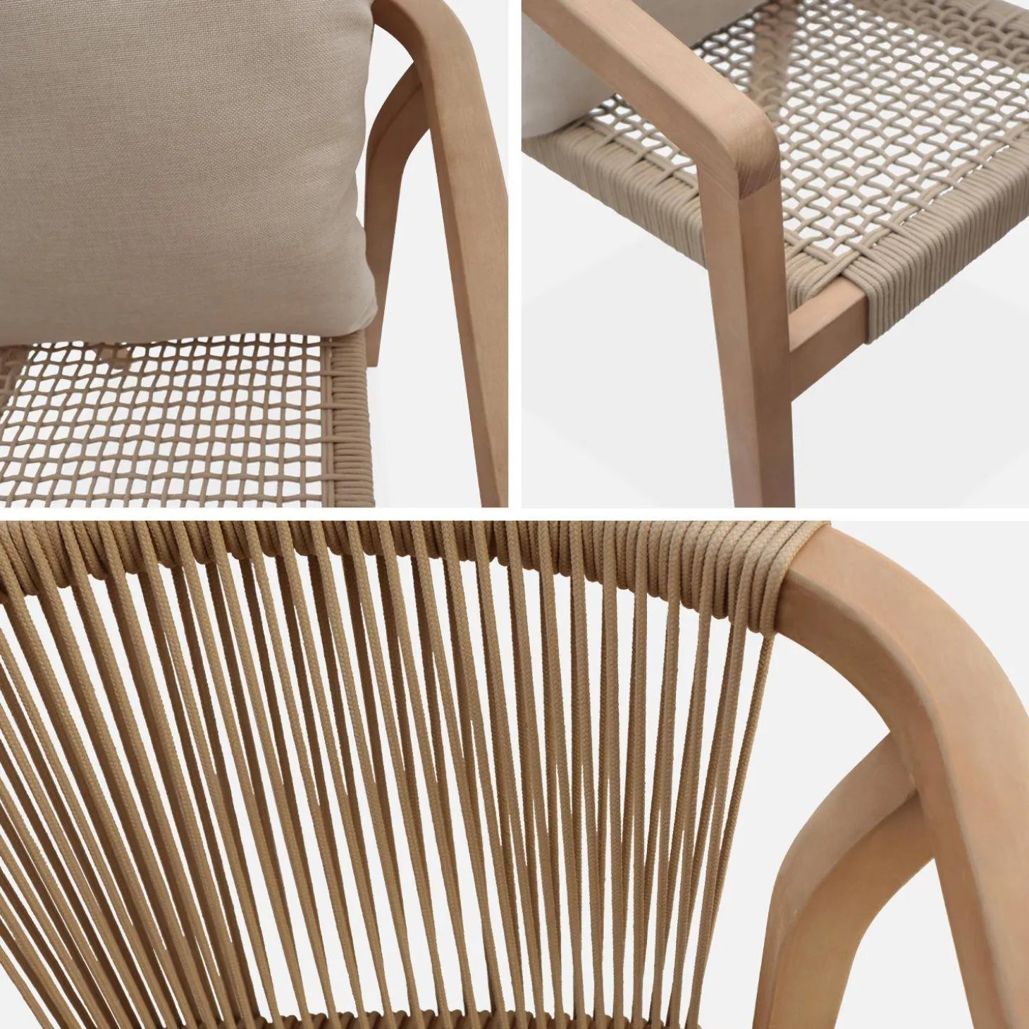 Mesa de comedor interior/exterior madera de acacia de 4 plazas