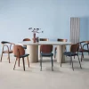 Mesa de comedor orgánica estructura de madera de hevea de 8 plazas, 210cm