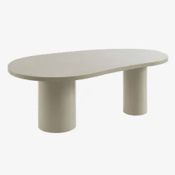 Mesa de comedor orgánica estructura de madera de hevea de 8 plazas, 210cm