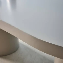 Mesa de comedor orgánica estructura de madera de hevea de 8 plazas, 210cm