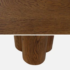 Mesa de comedor ovalada de madera de hevea para 8 personas, 220cm