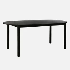 Mesa de comedor ovalada de madera de hevea, 6 plazas