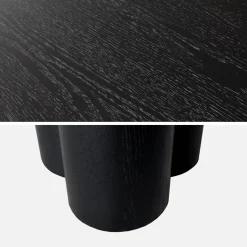Mesa de comedor ovalada de madera de hevea para 8 personas, 220cm