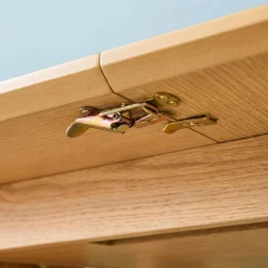 Mesa de comedor ovalada extensible de madera de hevea, 6-8 plazas