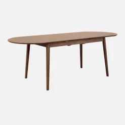 Mesa de comedor ovalada y extensible de 6 a 8 plazas