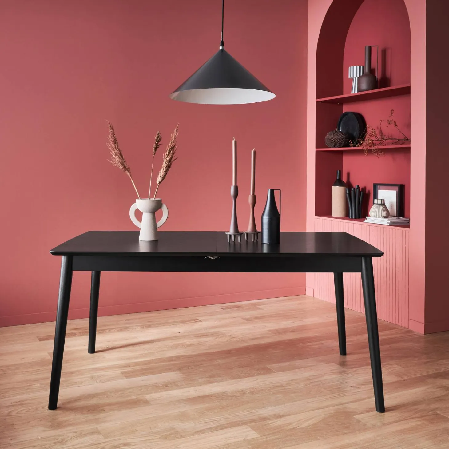 Mesa de comedor rectangular extensible de 6-8 plazas