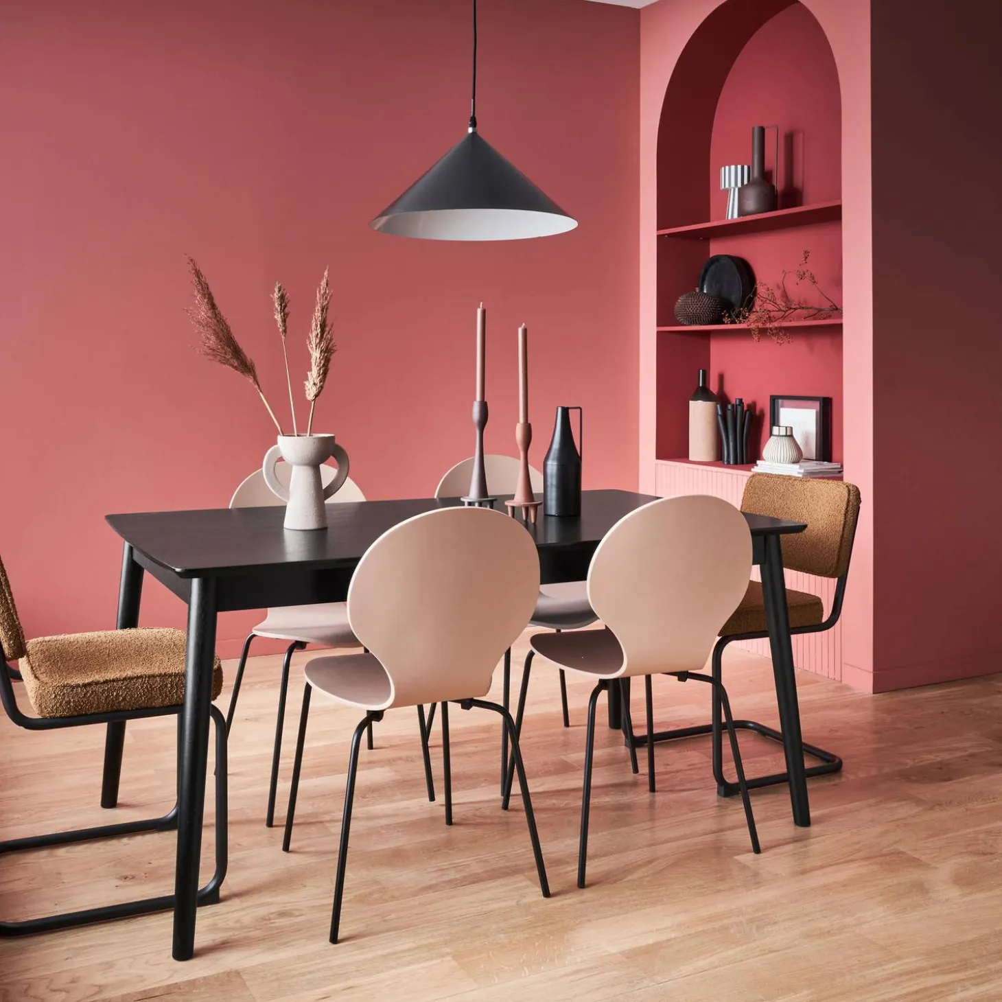 Mesa de comedor rectangular extensible de 6-8 plazas
