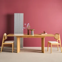 Mesa de comedor rectangular extensible de madera, 6-8 plazas