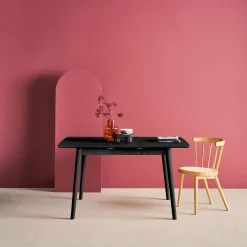 Mesa de comedor rectangular extensible de madera, 4-6 plazas