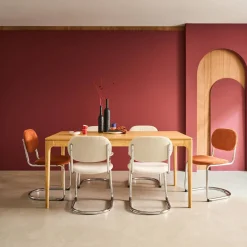 Mesa de comedor rectangular en madera de 6 plazas