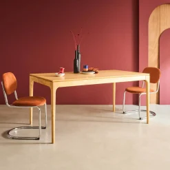 Mesa de comedor rectangular en madera de 6 plazas