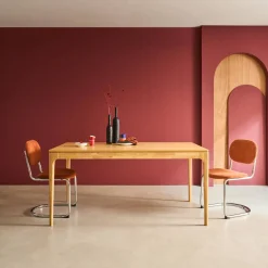 Mesa de comedor rectangular en madera de 6 plazas