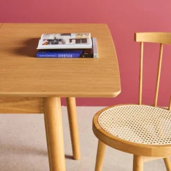 Mesa de comedor rectangular extensible de madera, 4-6 plazas