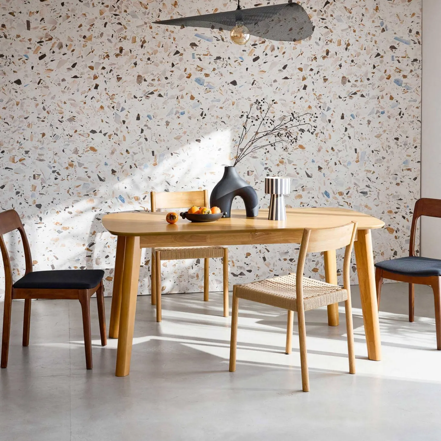 Mesa de comedor rectangular y extensible, 160 - 210cm