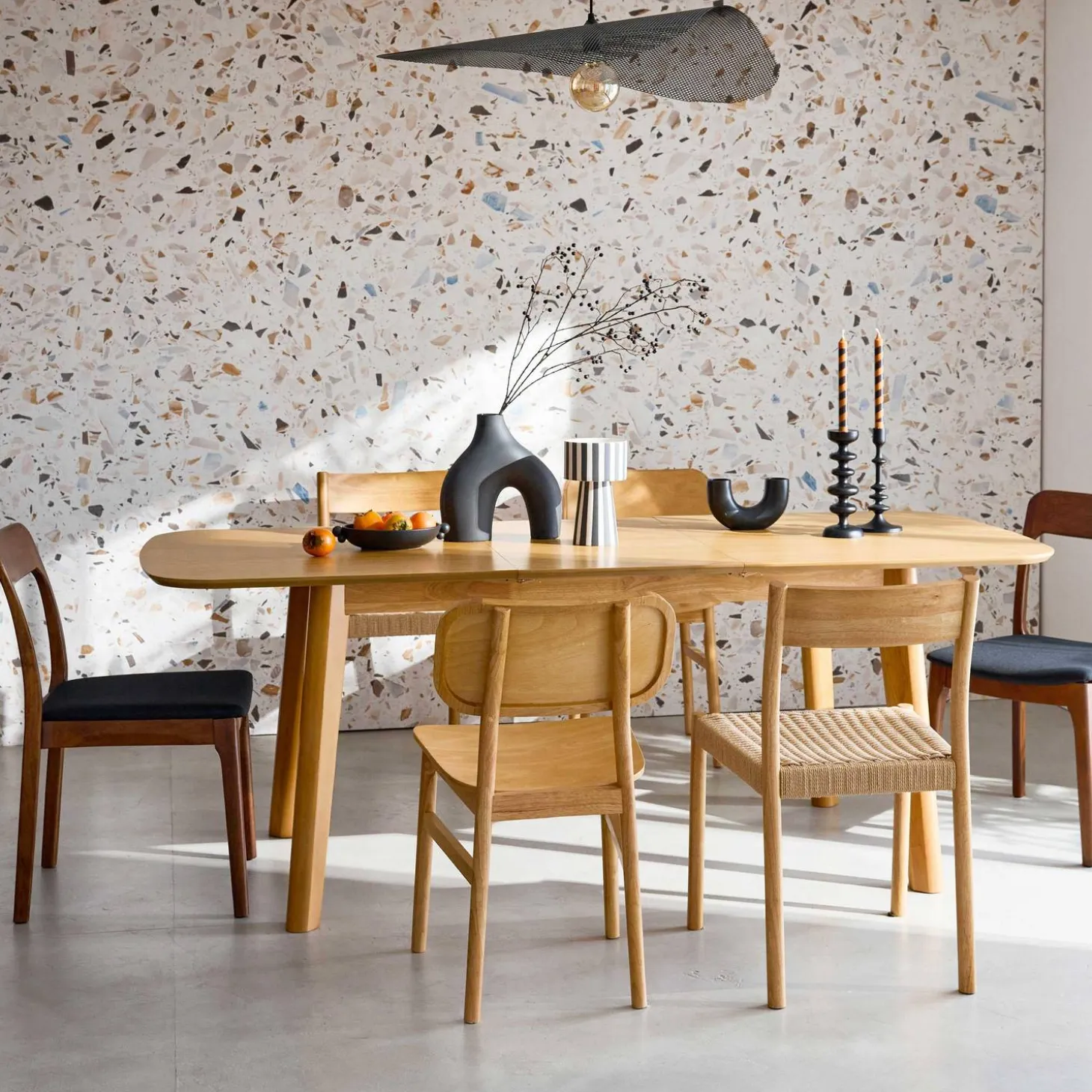 Mesa de comedor rectangular y extensible, 160 - 210cm