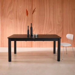 Mesa de comedor rectangular de madera extendible, 6 a 10 plazas