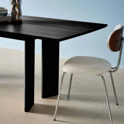 Mesa de comedor rectangular extensible de madera, 6-8 plazas