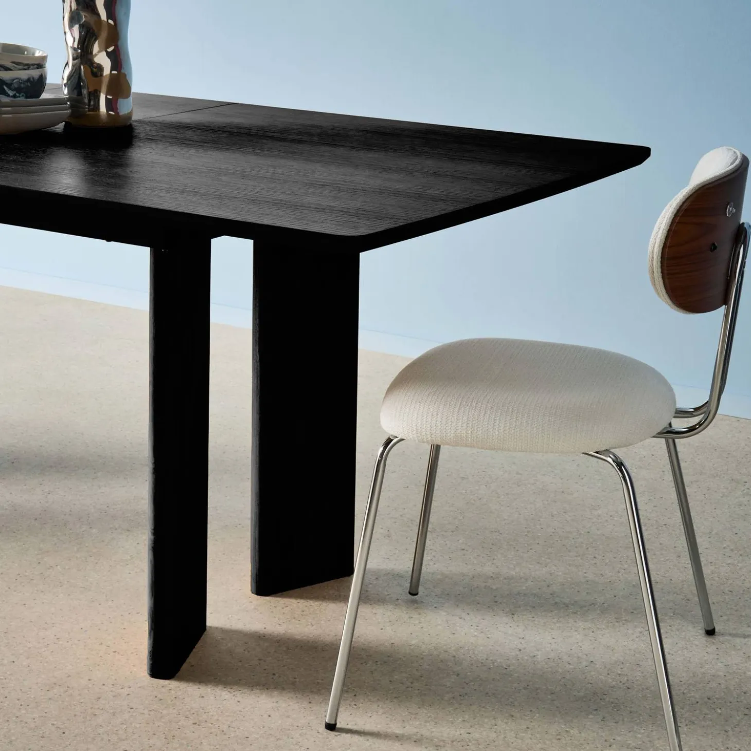 Mesa de comedor rectangular extensible de madera, 6-8 plazas