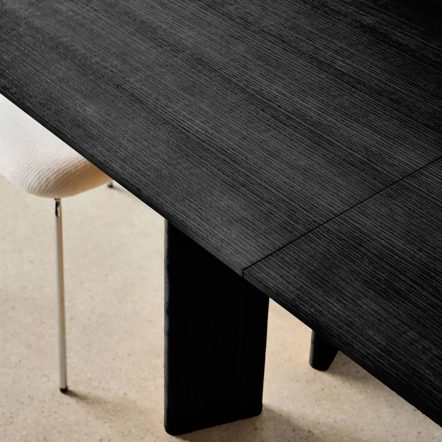 Mesa de comedor rectangular extensible de madera, 6-8 plazas