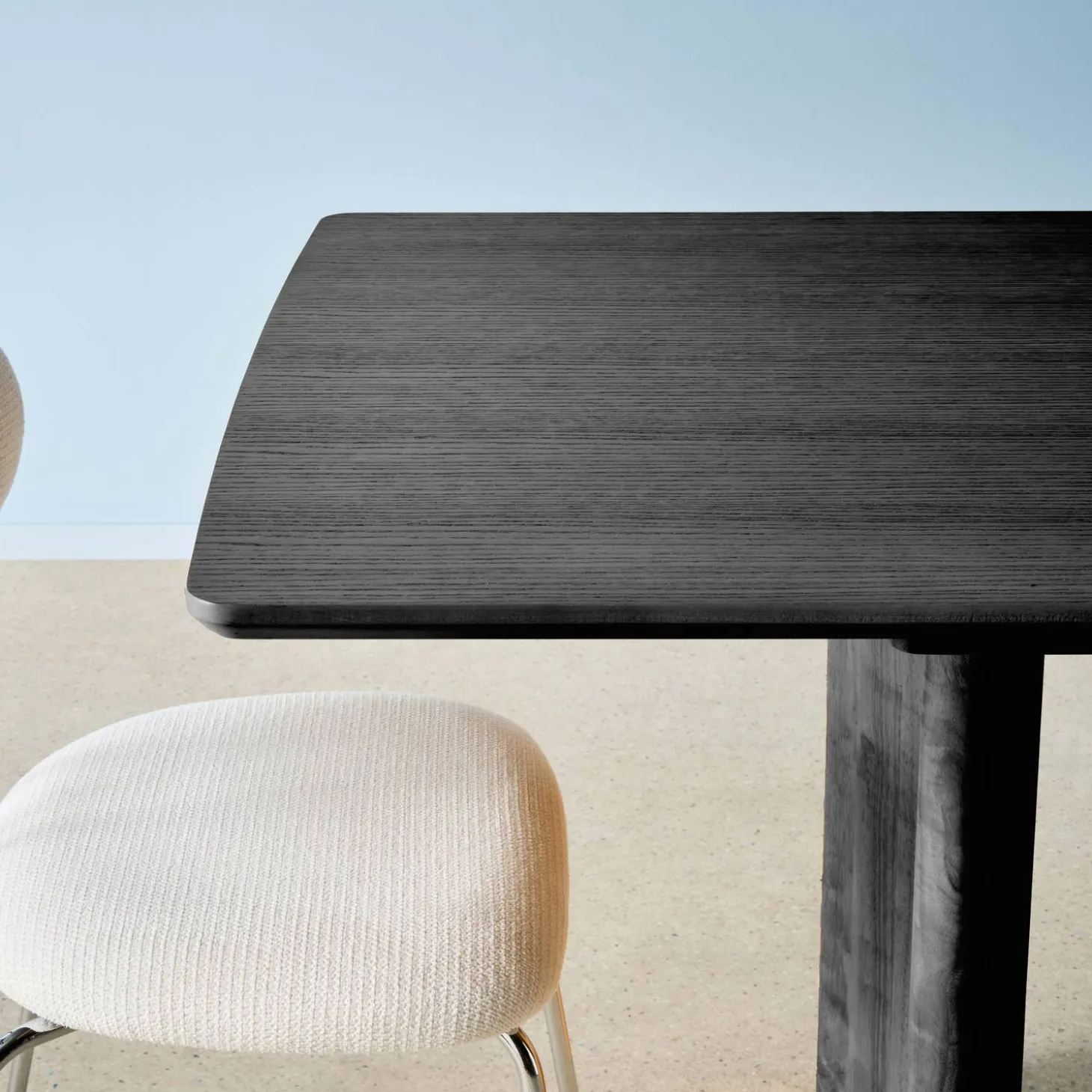 Mesa de comedor rectangular extensible de madera, 6-8 plazas