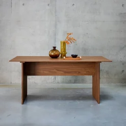 Mesa de comedor rectangular con efecto madera de 4-6 plazas, 170cm