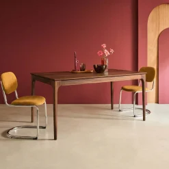 Mesa de comedor rectangular extensible de madera, 6-8 plazas