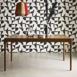 Mesa de comedor rectangular en madera de 6 plazas